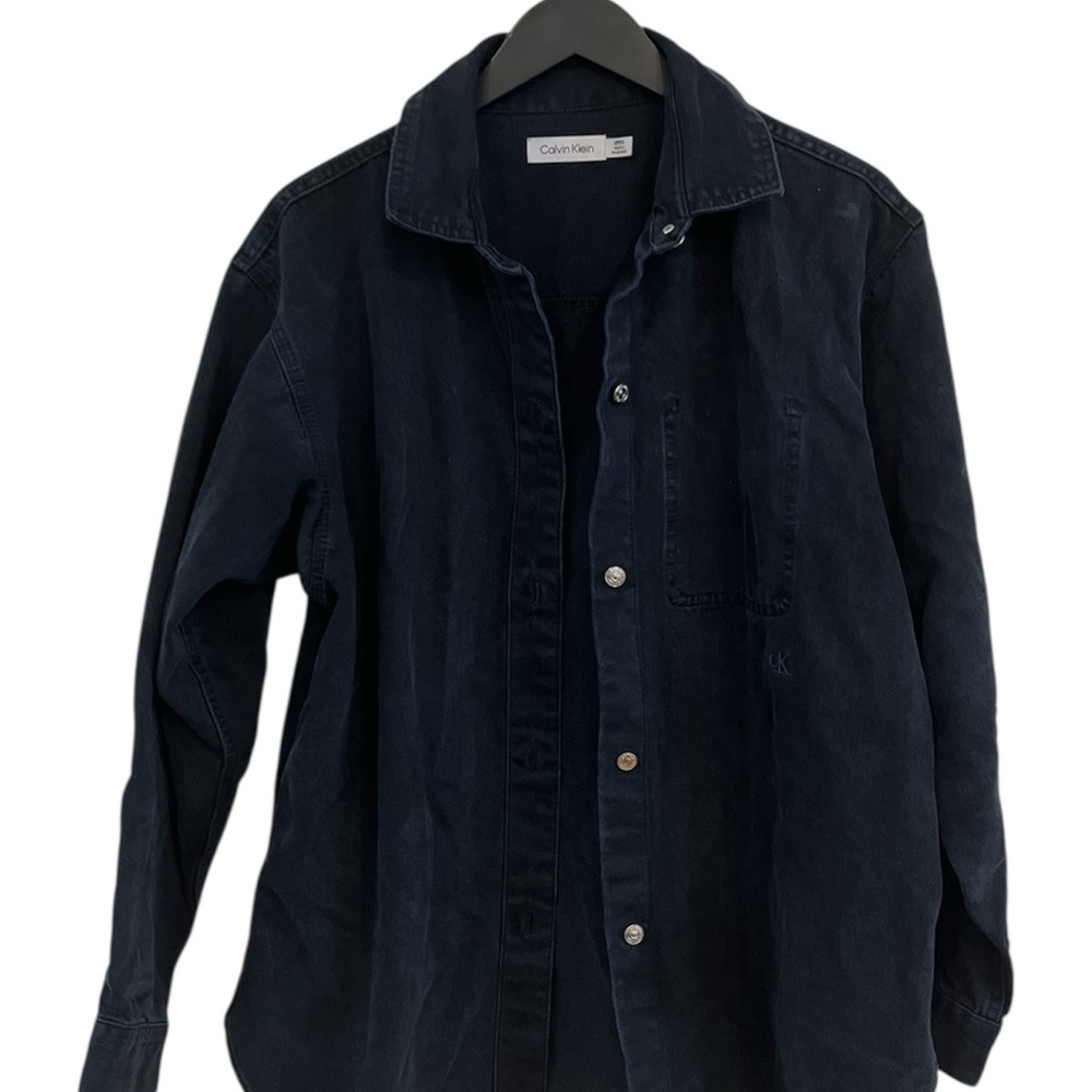 Calvin Klein Women's Dark Blue shacket shirt